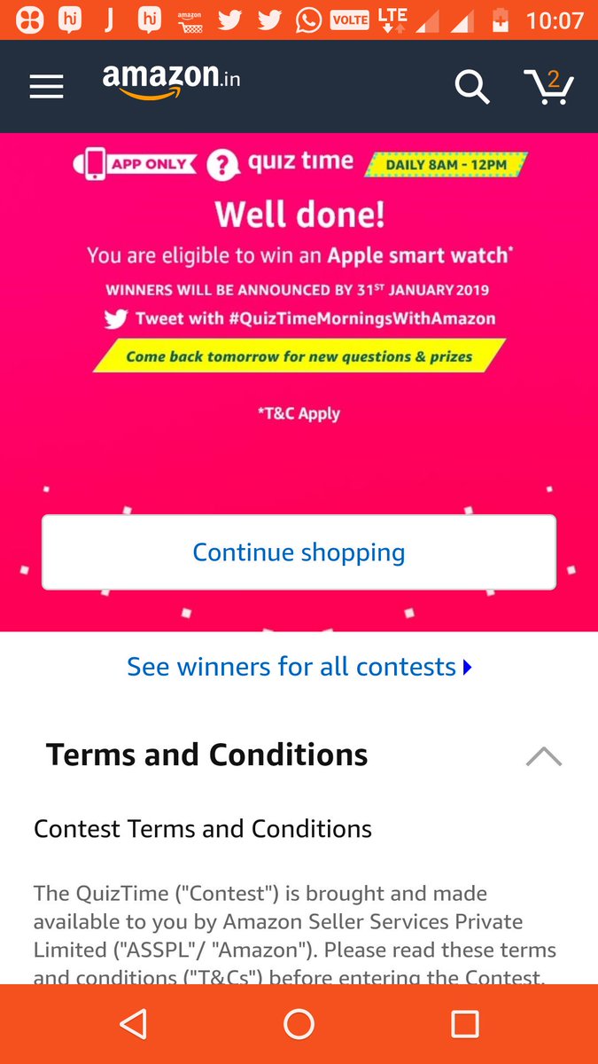 Jothee_'s tweet photo. #Quiztimemorningswithamazon done https://t.co/rrTLkCDlLD
