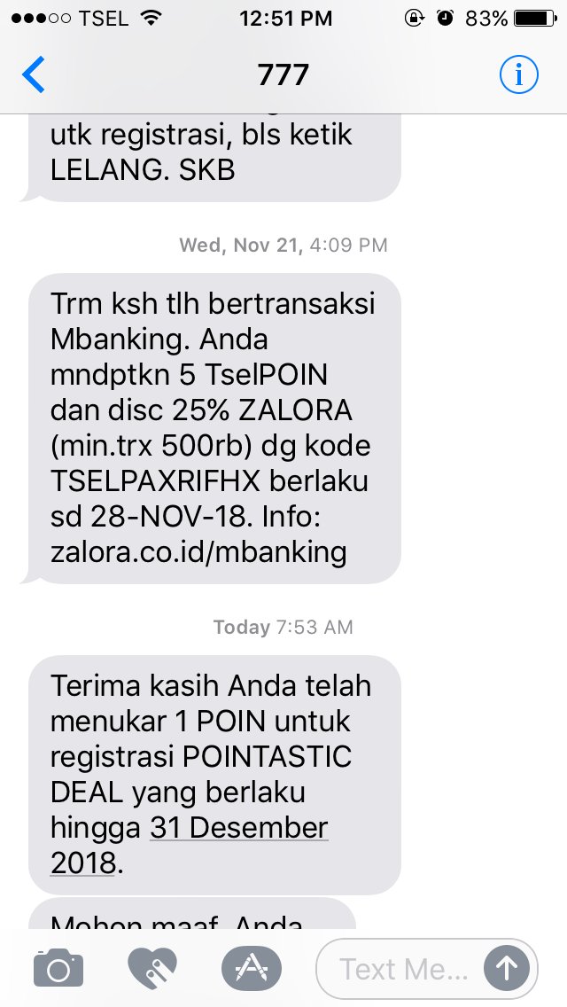 bndonn's tweet photo. @Telkomsel min pointustic kok ga bisa masuk2 padahal dah regis? Keluar regis terus. Apakah promo ini kaleng2? https://t.co/6jcmApJ1Qu