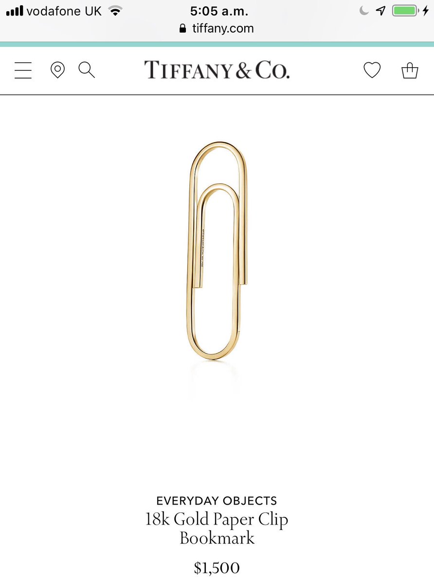 tiffany paper clip