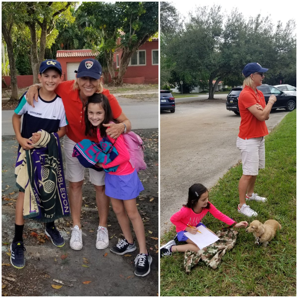mona_mullen's tweet photo. Today was a big day for me/Gavin I never imagined in a million yrs that my idol Martina Navratilova would watch my 11 yr son play qualies of #2018JuniorOrangeBowl Thanks @Martina #BestLegendEver #SoGrateful #WayGiveBack/Inspire Loved meeting Lulu/cutest/most well behaved dog π»π https://t.co/iJp4EHULKz