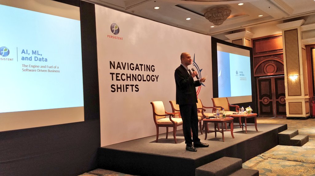 Persistentsys's tweet photo. #AI, #ML and #Data - The Engine and Fuel of a Software Driven Businesses. Mukund Deshpande on @Persistentsys' #Data capabilities. #PersistentInvestorDay #Software4dot0 https://t.co/ksj2xcLneO