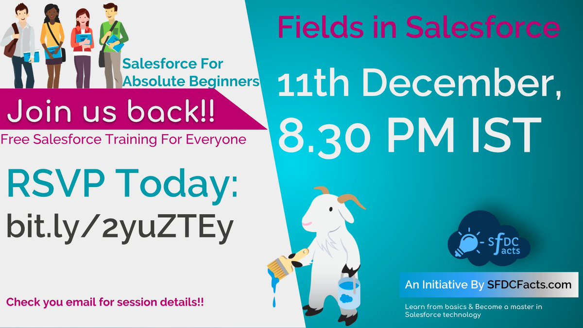 sfdcfacts's tweet photo. #SFAB will be back tonight 8.30PM and continue our #Journey2Admin.

Join us and share this with your network as well!!

@AnchalSaini31 @Nads_P07 @aviralagarwal2 @sumit8640 @shubhamforce @Sireesh10566162 @Sudhanshu523_sg @InjetyRama @kavindrapatel @satyagoluguri @trailhead https://t.co/T47bRUlQPz
