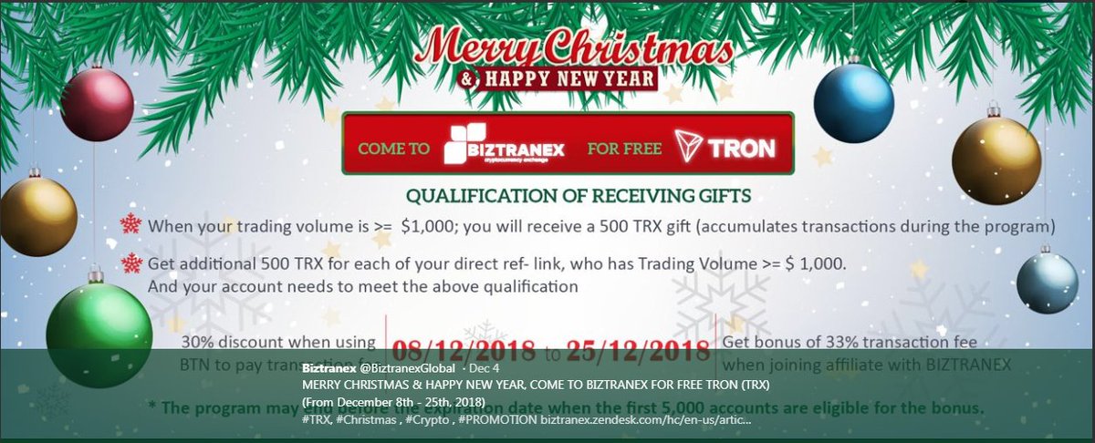 ♻️BIZTRANEX WILL OPENING BTN market for 
🔻BTN/XRP
🔻BTN/ADA
🔻BTN/TRX
Trading pairs at 11h00 AM (UTC +7) on 08/12/2018
