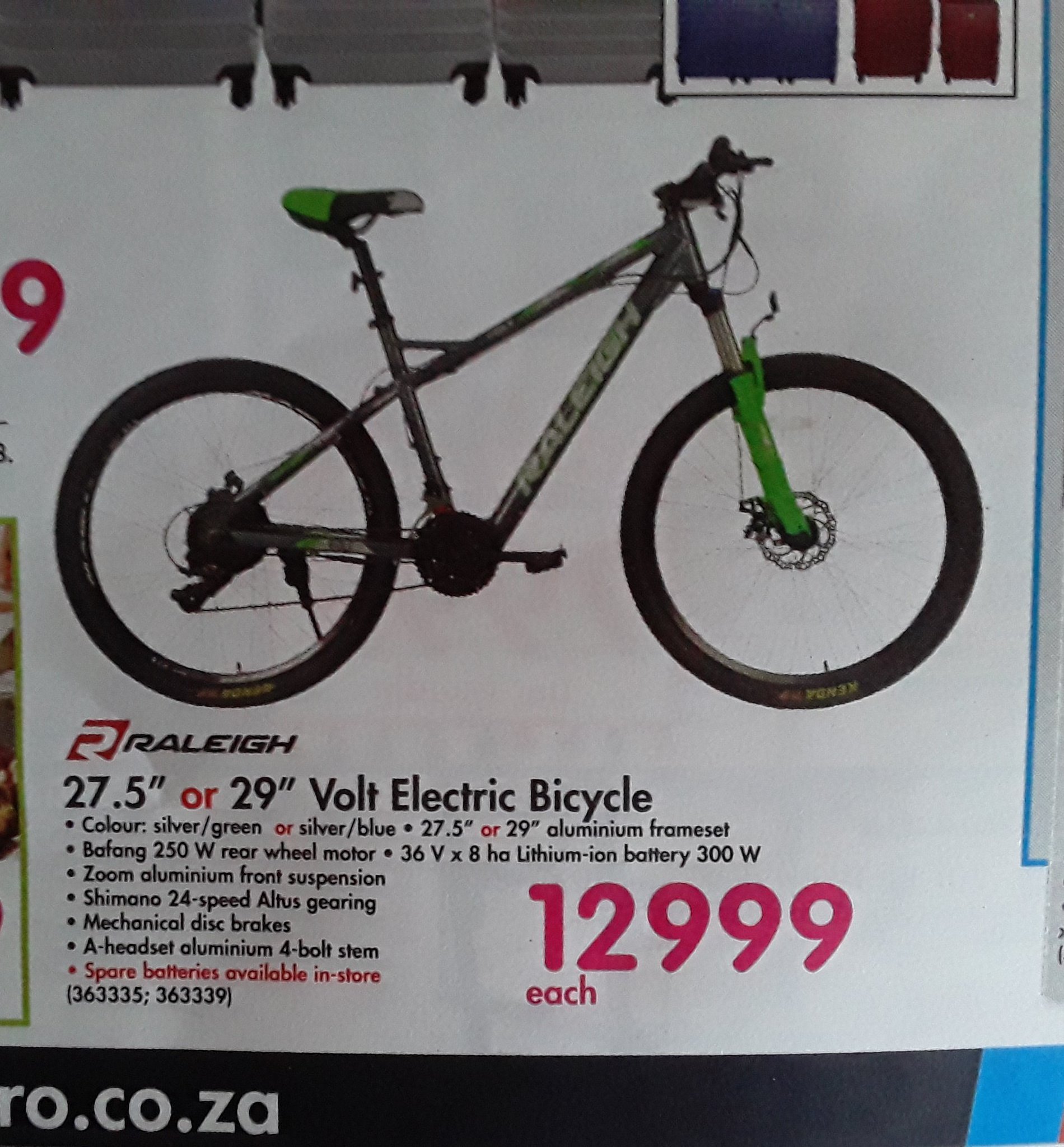 raleigh volt electric bicycle