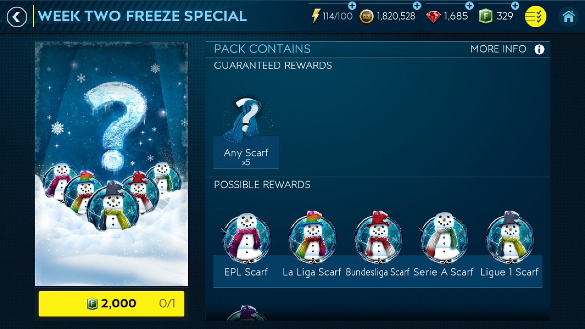 KameLSaleh005's tweet photo. Are you kidding ??
This week two freeze special ??
I think this nice offer 1000 fifa point not your special 2000 fifa points lol @EAFIFAMOBILE @ITz_Trobey @amt5791 @jsbgamer1 @FGDesignz https://t.co/47ZOs174fN