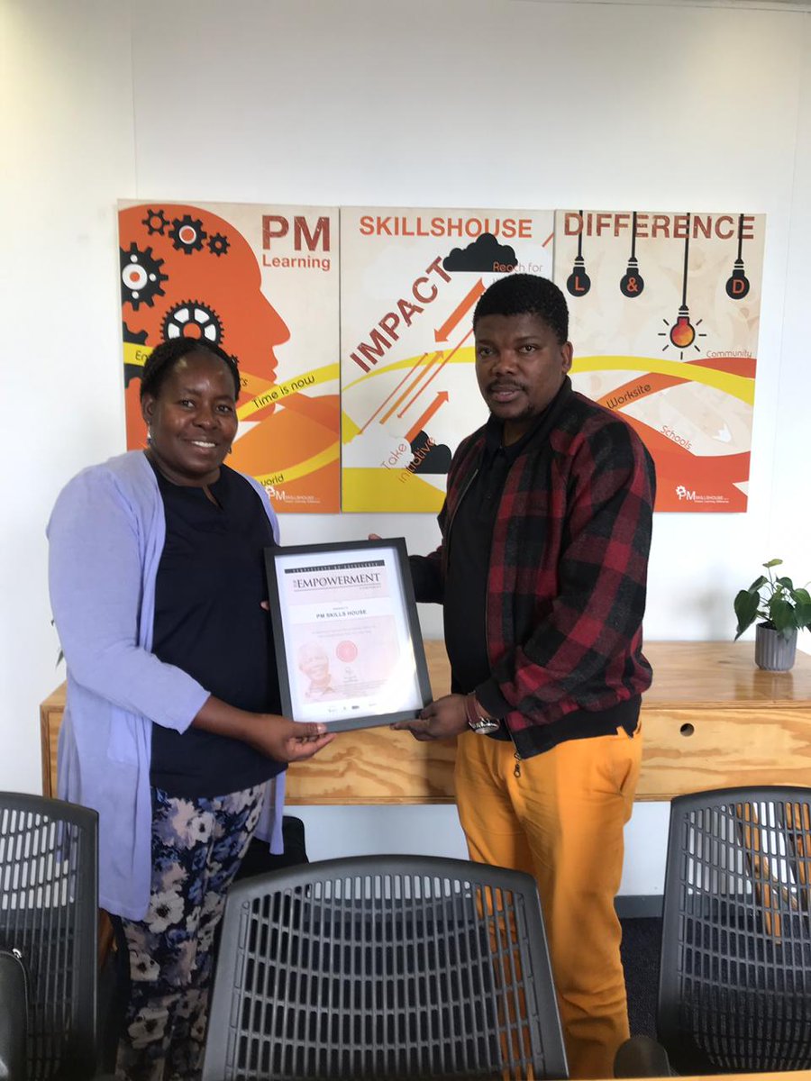 PM Skillshouse awarded Top Empowerment certificates for the small businesses they supported from 2016 to date and still counting...