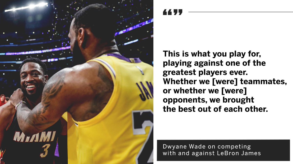 What a run for @DwyaneWade and @KingJames 👏
