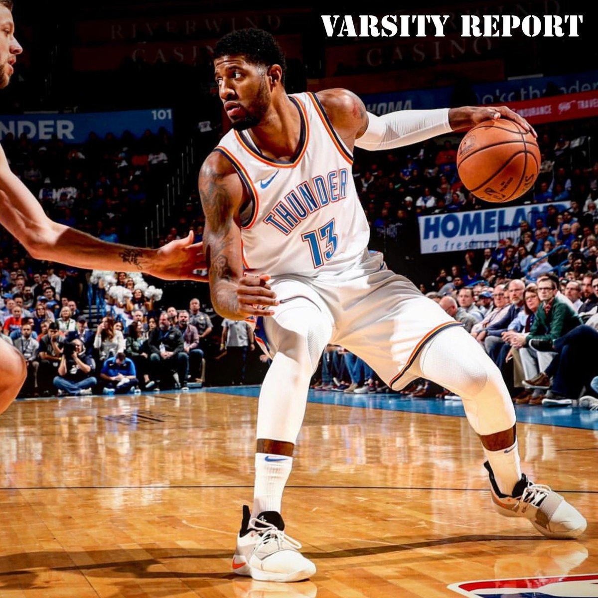 VarsityReport's tweet image. PG13 drops 31 points and the Thunder roll past the Jazz.