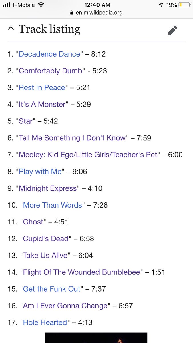 I just want to start a one episode podcast where I read the track list for this Extreme live album, it reads like a story that starts out semi normal and quickly becomes a pedophile hostage situation