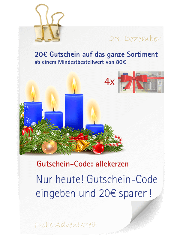 MAULgmbh's tweet photo. Geschafft – alle Kerzen brennen. Zeit zum Shoppen &amp; Sparen: Wir schenken Ihnen dafür einen 20,- € Gutschein. #4advent #adventskalender #MAUL #gutschein
https://t.co/WCr688Gg5j https://t.co/iGSl9UZ0jR
