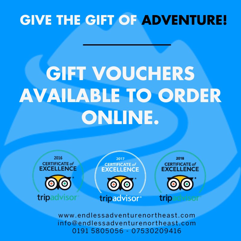 EndlessNE's tweet image. You choose the value, they choose the date and we'll look after the adventure. It really is that easy!
Give the gift of adventure this Christmas

#christmas2019 #christmasideas #gift #xmaspresent #xmas #adventure #memories