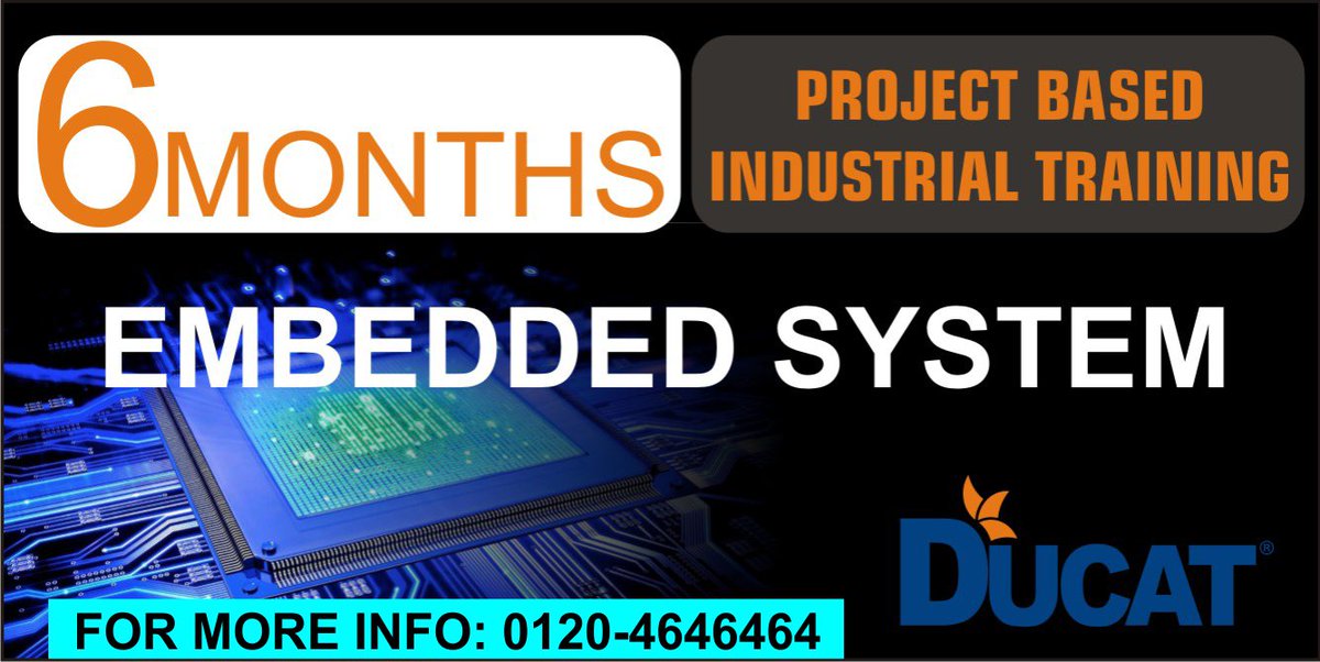 Ducat_education's tweet image. Join Embedded Training @ Ducat
For More info call us @ 0120-4646464 | 09871055180
Visit Us : bit.ly/2QvaHK2
#Embeddedtraining #ittraining