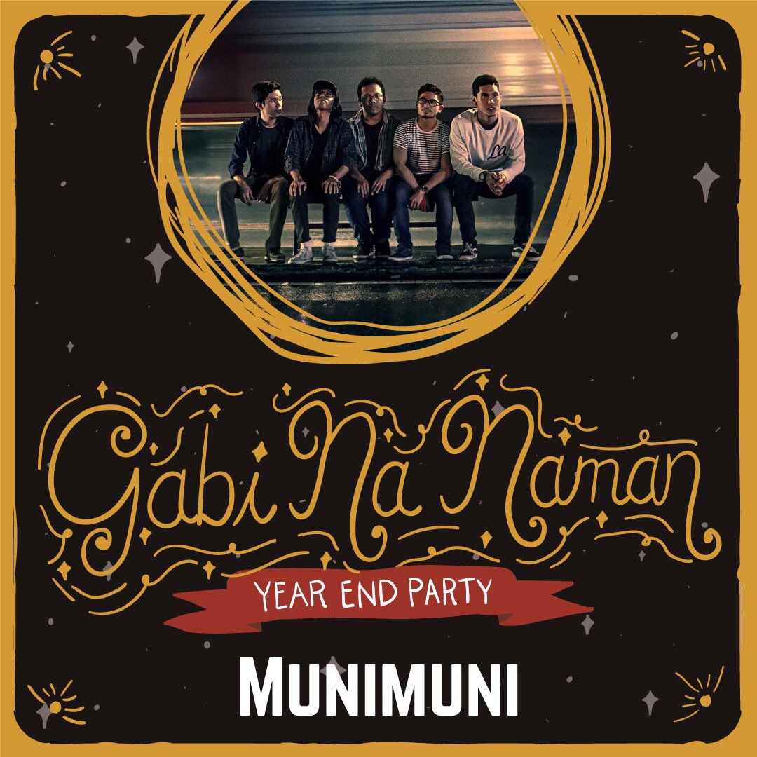 GabiNaNamanProd's tweet photo. Munimuni (@munitheband) will surely add more festive vibe to the all-star showcase. Catch the art-folk collective as they perform some rarities and crowd favorites at #GNNPYearEnd2018.

RSVP: https://t.co/RBC2Q9DgZT https://t.co/CAIHGMM5LH