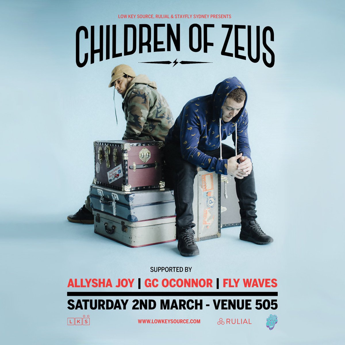 The <a href="/ChildrenOfZeus/">Children of Zeus</a> Sydney show goes down on Saturday 2nd March at <a href="/venue505/">venue 505</a> 

Limited capacity event get your tickets quick. 
tinyurl.com/cozsydney