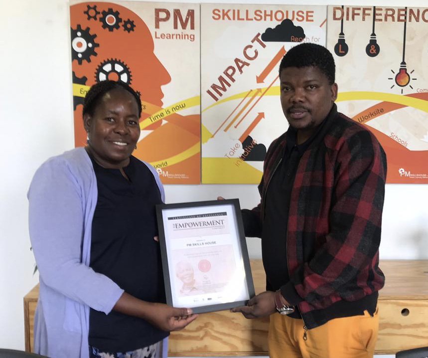 Top Empowerment Certificate awarded to Pm SkillsHouse for the small businesses they supported from 2016 to date and counting 🙂
