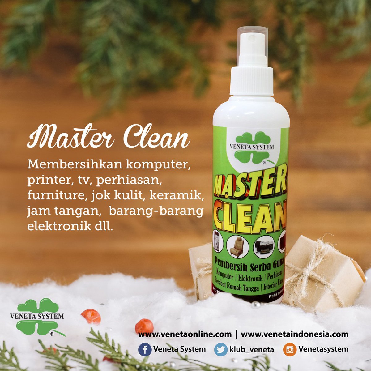 klub_veneta's tweet photo. Semua bisa dibersihkan dengan #MasterClean Veneta System
BELI SEKARANG
Promo 12.12 di #Tokopedia, #Bukalapak #Shopee
Jangan sampai ketinggalan ya!
💚 Tokopedia : https://t.co/TxEZoD7eFH
❤️ Bukalapak : https://t.co/bLBAFaDhOE
🧡Shopee : https://t.co/cKzi8UVg8f
#SuruhGoogleAja https://t.co/5mRjlI24aw