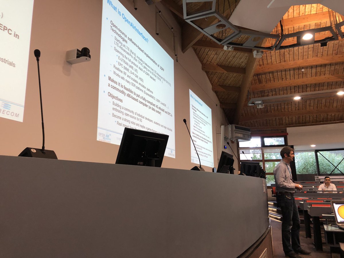 #5GOPENAIRINTERFACE #TheStandardsPeople training day. Florian Kaltenberger of <a href="/EURECOM/">La Com EURECOM</a> speaking about Basics of OpenAirInterface and Status of Current Development and OAI Tools <a href="/ETSI_STANDARDS/">ETSI</a> <a href="/OpenCellular/">OpenCellular</a>  <a href="/BellLabs/">Bell Labs</a> <a href="/orange/">Orange</a> <a href="/IRT_BCom/">b-com</a> <a href="/EttusResearch/">Ettus Research</a>