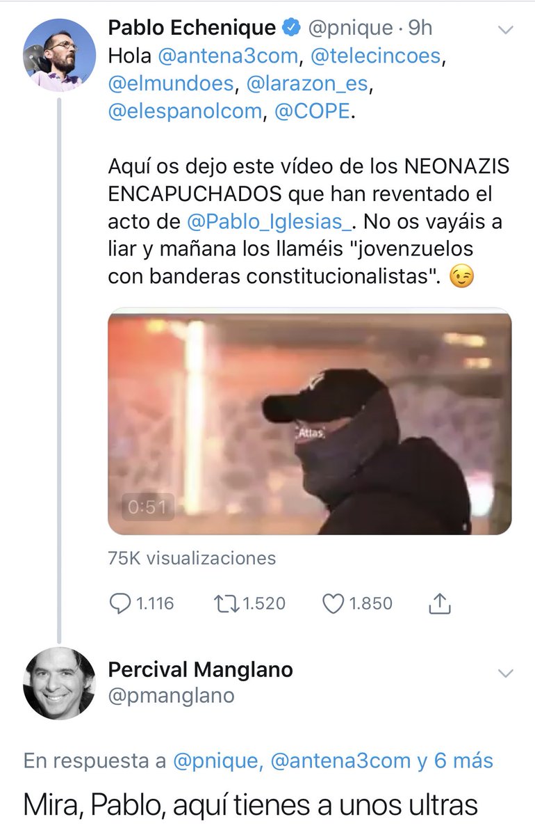 Zasca!!!!!!!! de @pmanglano a @pnique