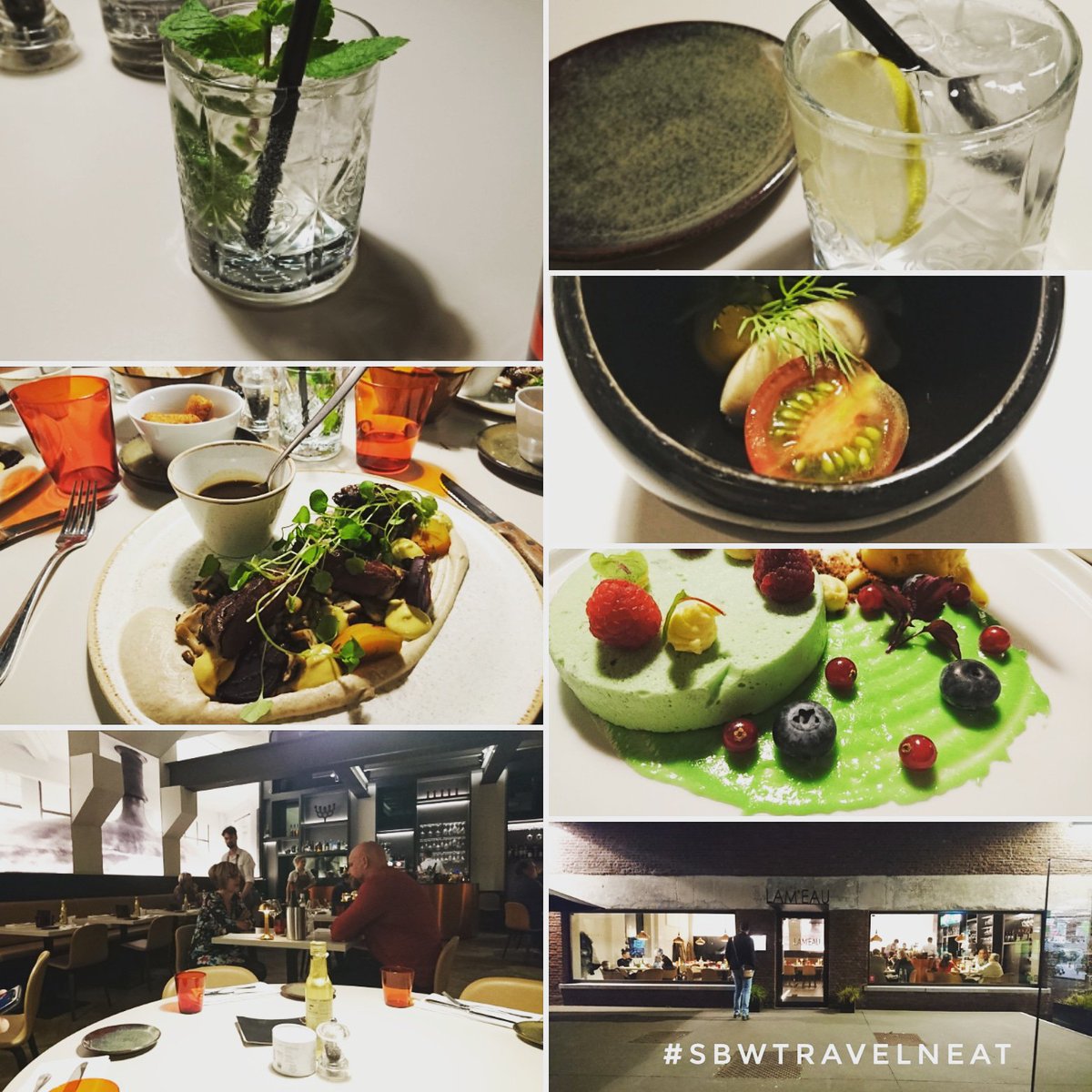 SBWTravelNEat's tweet photo. Lam'eau @VisitMechelen #gingeraletonic #elderflower #freshmintleaves / #wildduckfillet #beetroot #forestmushrooms #porcinimushroomcream #croquette #poultrygravy #pearsyrup🍐 / #mojitomousse #whitechocolatemintcream #limecitrusfruit #raspberries🍇 #sbwfoodish #foodietip #tasty https://t.co/wdyQrLomwY