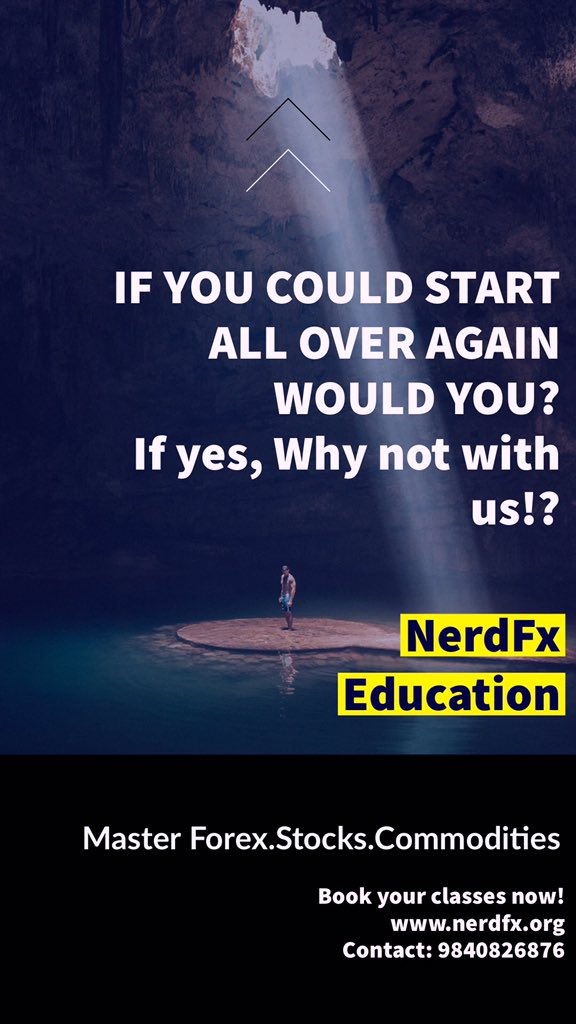 nerd_forex's tweet photo. Why rely on signal services while you can be your own boss! Yes, you read it right. Get trained from professionals who have gone through the pros and cons of the market. @nerd_forex contact: 9940162081 #tradingpsychology #TRADEIDEAS #nerdfx #financialfreedom https://t.co/Ba7U7ZWMpI