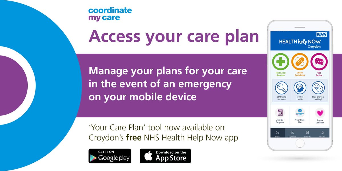 Thank you to <a href="/NHSHealthHelp/">NHS Health Help Now</a> and @NHSCroydonCCG for including <a href="/CoordMyCare/">Coordinate My Care</a> in the Health Help Now app. A beautiful piece of digital and clinical work to support patients and professionals alike to urgent care plan!