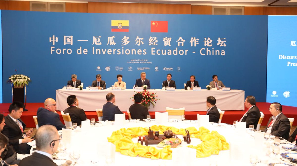 Primer Mandatario, <a href="/Lenin/">Lenín Moreno</a> Moreno, participó en la inauguración del Foro de Negocios, en el marco de la visita oficial a China. #GiraOficialEcu 🇪🇨🇨🇳