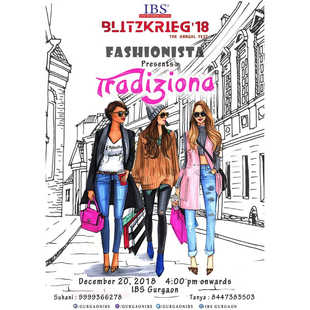gurgaonibs's tweet photo. "Fashion is something that comes from within you".
More than the outfit it's the confidence which make your style speak volumes! Presenting Tradiziona by Fashionista!
#ibs #ibsgurgaon #ibsat2018 #fun #Blitzkrieg #makeadifferencewithcouncil #blitzisloading #blitzkriegissoon https://t.co/7Td4MZCkqX