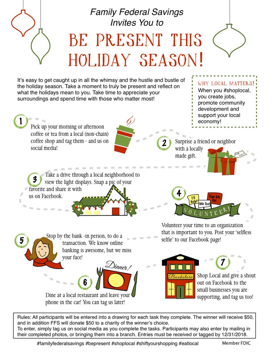 FamilyFederal's tweet photo. Hey @SentandEnt, have you heard about the #BePresentHolidayChallenge? Join us in supporting our community with a holiday scavenger hunt. Learn more https://t.co/migBqPxLNC