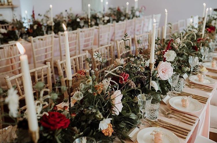 Now these are some flowers! What an incredible Autumn display @pheas_botanica, wonderfully captured by Petal &amp; Blush Artistry. The colours really worked perfectly in our Ballroom, such a beautiful wedding! #floraldisplay #weddingflowers #autumnwedding #luxuryweddingvenue