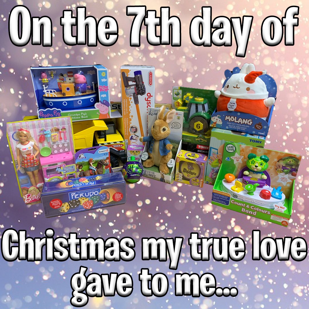 ToymasterLtd's tweet image. On the seventh day of Christmas my true love gave to me...
#FOLLOW #RT and comment to #WIN!
Closes 3pm today. UK and ROI only.
#tobytoymaster #competition #TuesdayThoughts #12DaysofChristmas