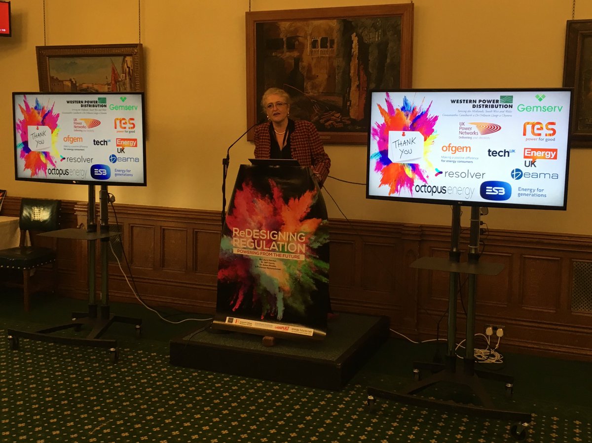 BarnabyCBW's tweet photo. At the launch of @Laura_Sandys and friends latest missive #ReDesigningRegulation and thinking about how we reform energy regulation to put consumers at the heart of a rapidly changing system https://t.co/BJCLQxPX2a