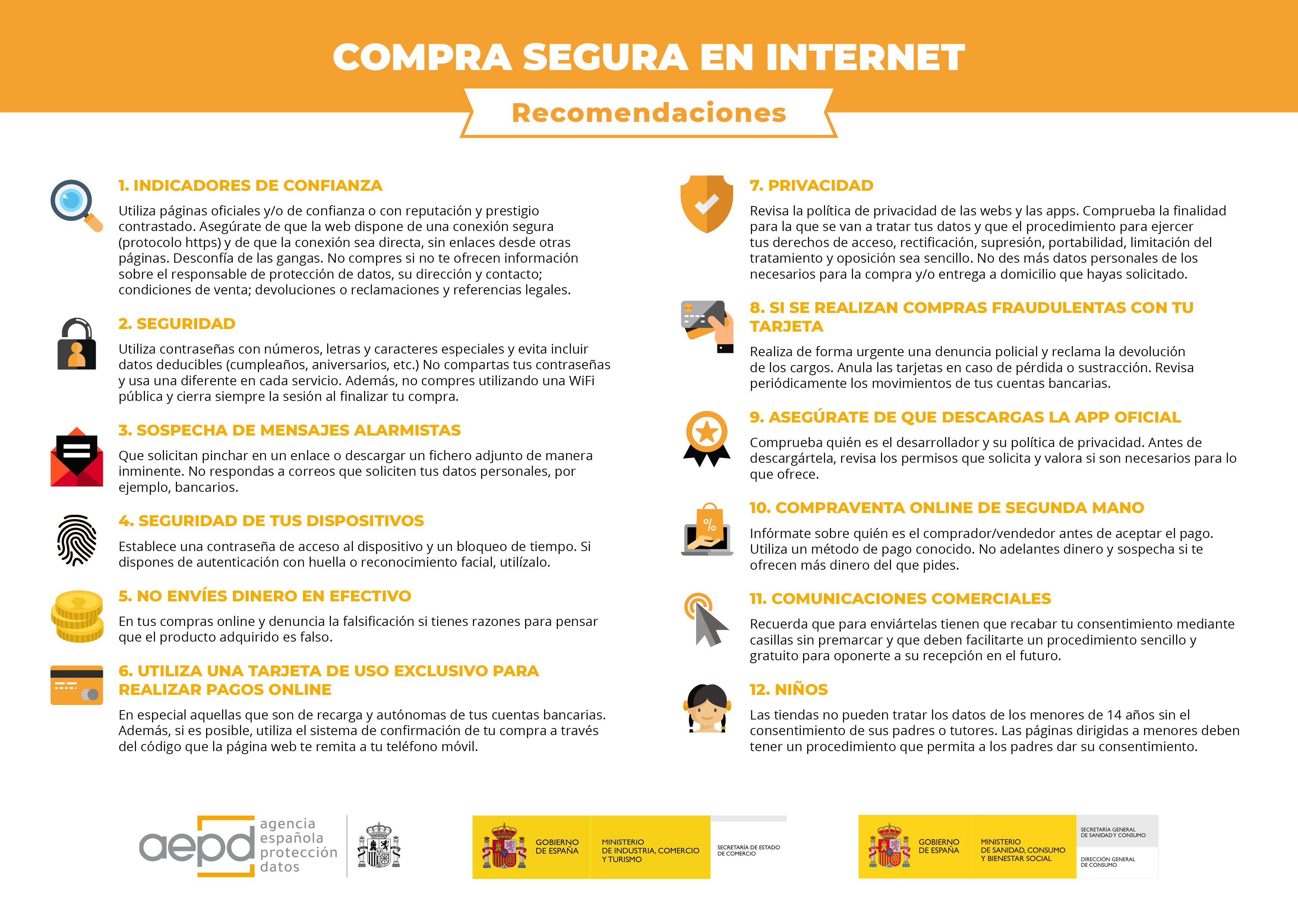 توییتر Agencia Española Protección de Datos در توییتر: «Sigue estas sencillas 12 recomendaciones para comprar de manera segura por Internet esta Navidad. #ProtegeTusDatos https://t.co/zJSWveuXif https://t.co/XcSvZNWTZo»