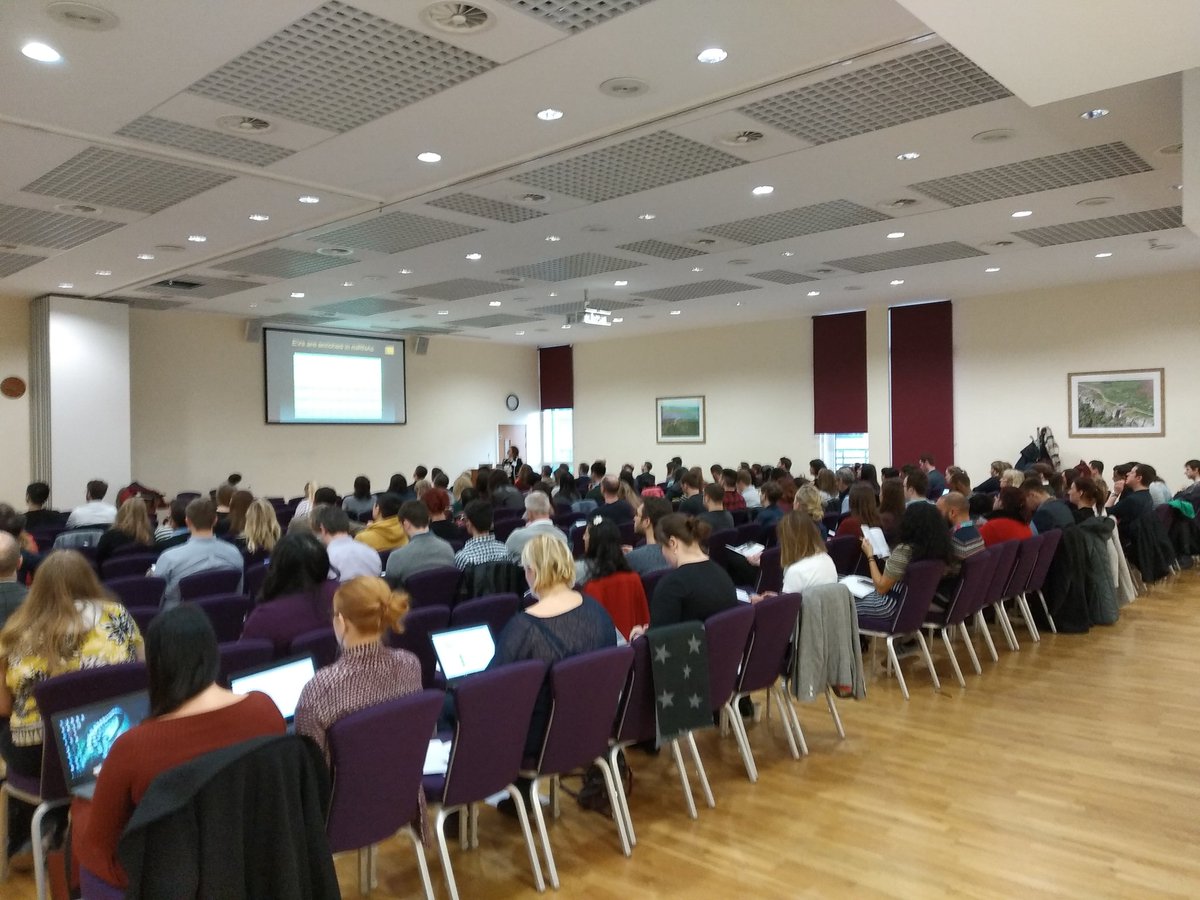 Dr Laura Ferraiuolo kicking off #UKEV2018. An excellent turnout! #extracellularvesicles