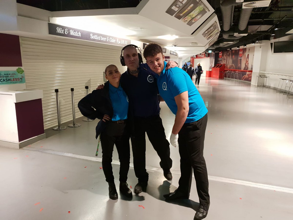 EventcoverEd's tweet image. Two candidates and Tutor from our #securitycourse working @ArenaBirmingham last night #security #stewarding #sectorbasedworkacademy Next course 09/01/19 @JCPinBirmingham