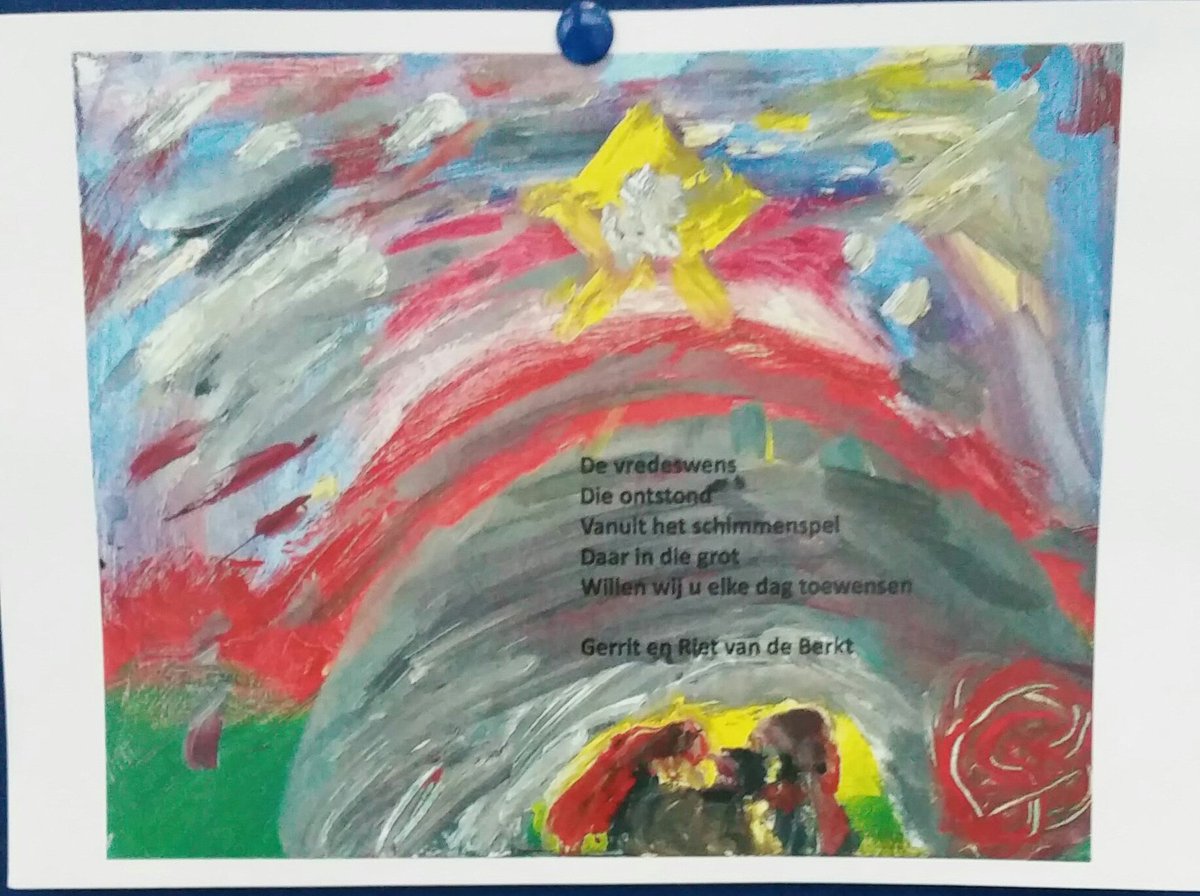 Kerstkaart mogen ontvangen van onze ervaringsdeskundige Gerrit vd Berkt. Zelfgemaakt schilderij met een prachtig zelfbedacht gedicht.