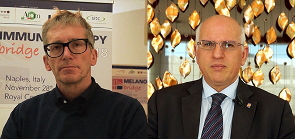 Oncoinfo_it's tweet photo. #Immunotherapy #Bridge2018 made a point on non-melanoma skin #cancer. Remarkable results came out from the studies on cutaneous squamous cell carcinoma. 

We talked about it with Reinhard Dummer and @PAscierto: https://t.co/y5VICctQy3 https://t.co/1nlWJLYaOg