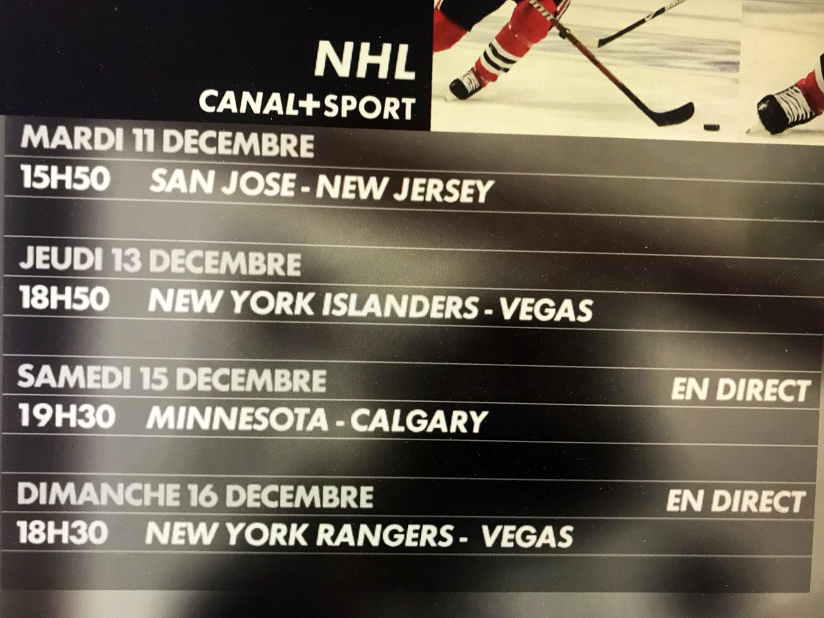 CharlesTrognon's tweet photo. Vous l’attendiez... Le voilà ! Le programme NHL de la semaine sur Canal Plus Sport, avec encore 2 directs ce week-end ! 🔥 https://t.co/MlSCKDOOMG