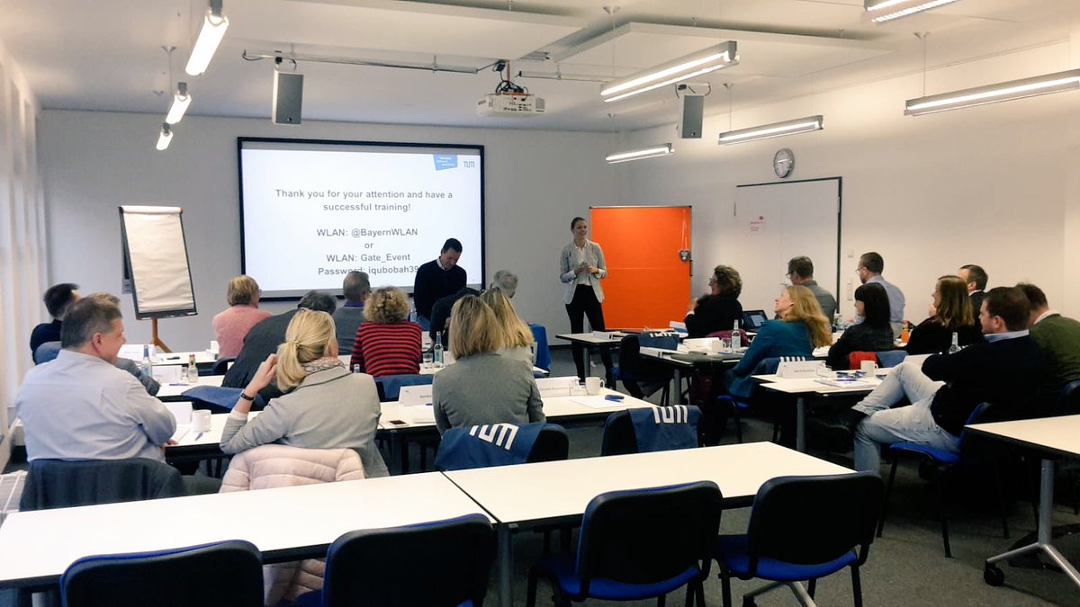 ltdoerr's tweet photo. At #GATEGarching we welcome today @messemuenchen to our #Strategy training @TU_Muenchen @gategarching1 #executiveeducation https://t.co/gEFwDv2m60
