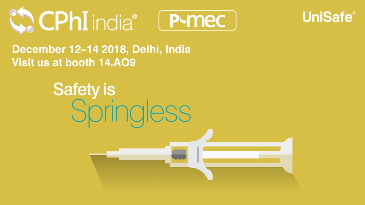 #cphiindia starts tomorrow in Delhi, India. Visit us at booth 14.AO9 where we will be showcasing UniSafe™ our easy to assemble passive safety syringe, visit us in booth 14.AO9 and find out more: omdevicesolutions.com