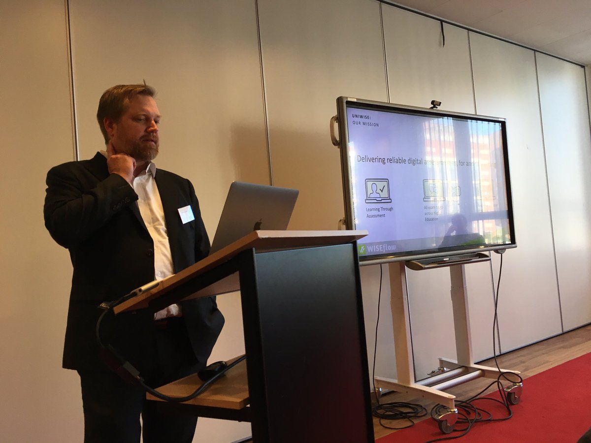 tea_conference's tweet photo. Presentation of WISEflow @digitaleksamen about their digital assessment system @tea_conference https://t.co/At0OWcjCVV