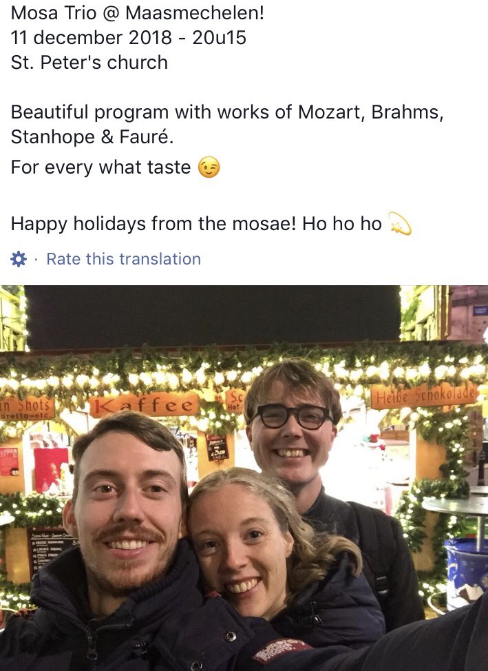 Very nice to see my little trio get some more performances in The Netherlands with the fab <a href="/MosaTrio/">Mosa Trio</a>. Looks very festive!