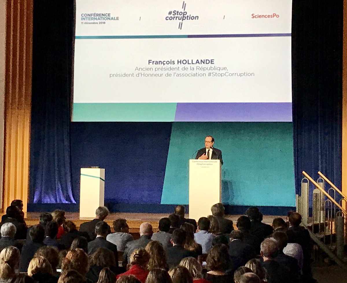 François Hollande (@fhollande) on Twitter photo La lutte contre la corruption et pour la transparence est un mouvement irréversible et continu. C’est une exigence des peuples et une condition de la crédibilité des gouvernants, dans la crise de confiance que nos sociétés traversent #StopCorruption <a href="/sciencespo/">Sciences Po</a> La lutte contre la corruption et pour la transparence est un mouvement irréversible et continu. C’est une exigence des peuples et une condition de la crédibilité des gouvernants, dans la crise de confiance que nos sociétés traversent #StopCorruption <a href="/sciencespo/">Sciences Po</a>