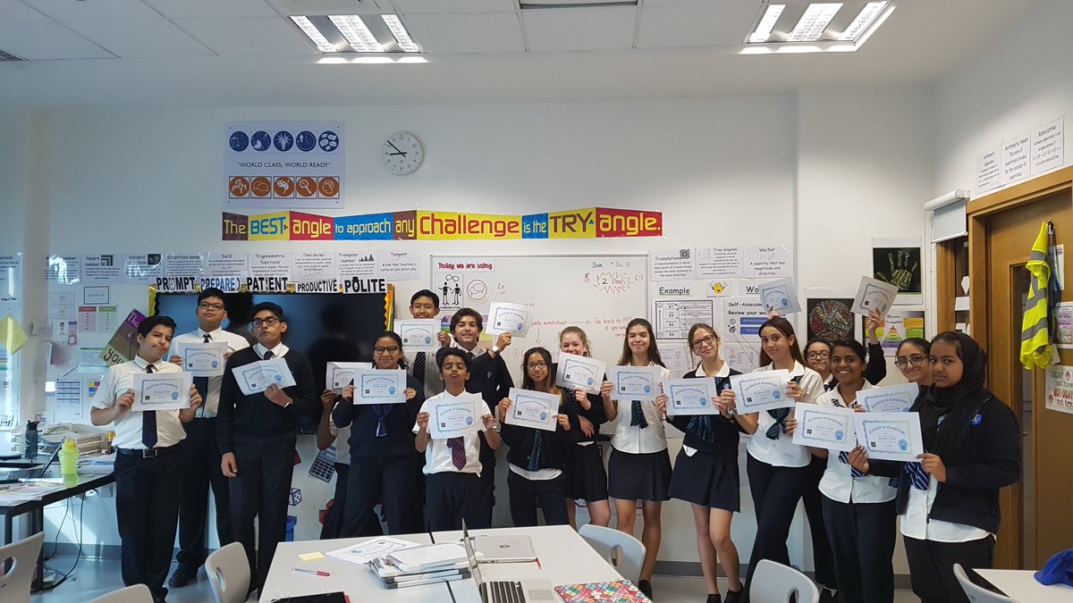 WSOComputing's tweet photo. @GEMS_WSO students continuing the #HourOfCode fun. Certificates for everyone! #computing #computerscience #programming #fun #DubaiSchools https://t.co/QhEzLw81HE