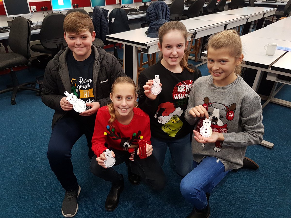 KGS_DandT's tweet photo. It just has to be Christmas Tree decorations in D&amp;T on Charity Christmas Jumper Day @KirkhamGrammar with @TechSoft_UK 2D Design and @CTRLasers. https://t.co/LxdXpZ3huR