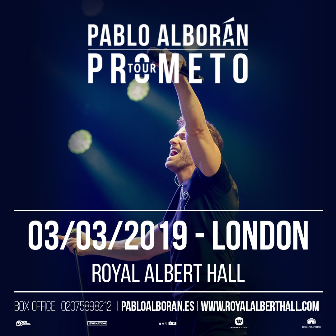 RoyalAlbertHall's tweet photo. 📣 JUST ANNOUNCED: Spanish singer-songwriter @pabloalboran will make his UK debut at the Royal Albert Hall next March!

🎟 Priority Booking opens tomorrow | General sale on Thursday: https://t.co/JKSdLO7A1C https://t.co/gIryUU9Yf8