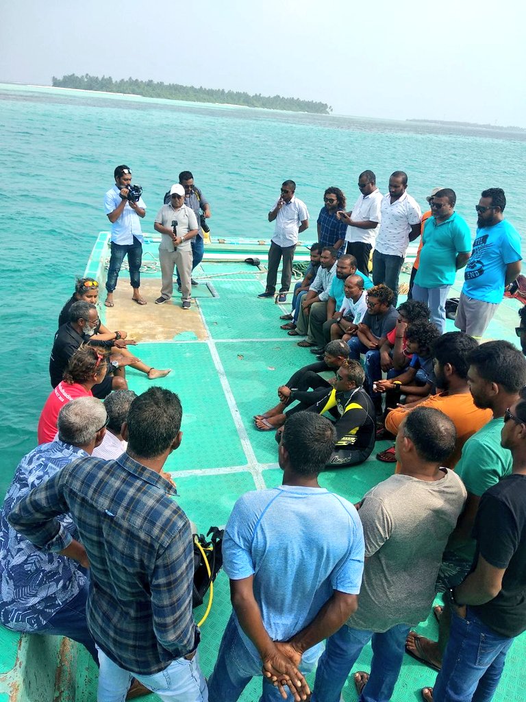 MFAORmv's tweet photo. Training on diving techniques and diving related risk management, targeting fishermen from GA Atoll, with support from @VillaCollegeMv 
#FishermensDay2018 https://t.co/YXmtHzBQe7