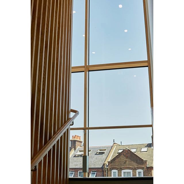 MaackArchitects's tweet photo. Timber stair in the sunshine. Walking up through our school for young people with autism. This place is all about calm spaces, light, and tactile materials. #schooldesign #architexture #architecture #autismclassroom #autismeducation #timberinteriors #timโฆ https://t.co/e4hyqVguaw https://t.co/T3jVQKzLii
