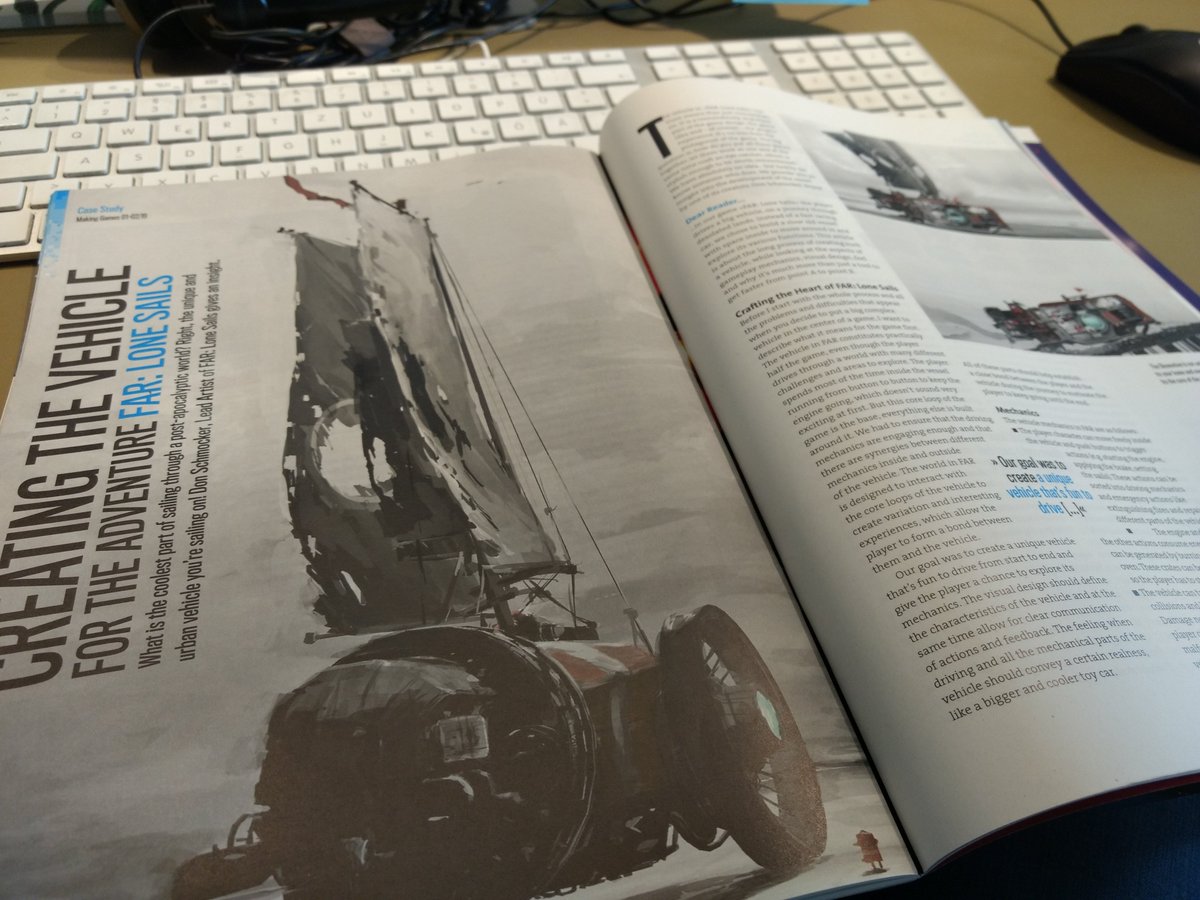In the current edition of <a href="/MakingGames_de/">Making Games</a>, <a href="/okomotive/">Okomotive</a>'s lead artist <a href="/DonSchmocker/">Don Schmocker</a> shares insight about the creation of our secret protagonist, the unique vessel that makes it a vehicle adventure #FARLoneSails #indiegame #indiedev #gamedev
