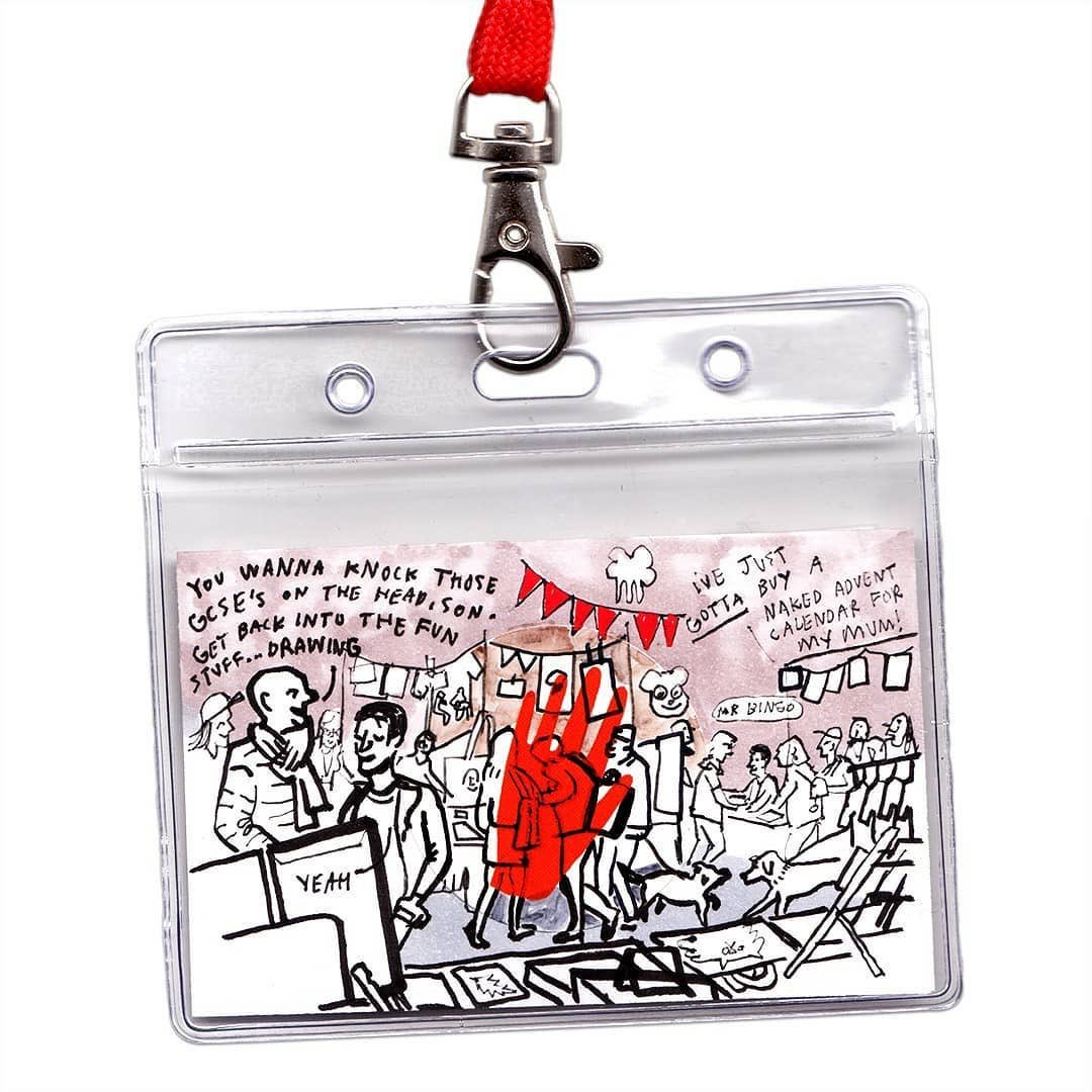 An amazing lanyard-sized drawing that the super <a href="/TimKing88/">Tim King</a> made at HiFest! 💫