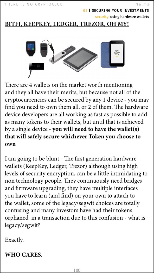 TheBitfi's tweet image. Are you just getting started in blockchain? We recommend a book titled “THERE IS NO CRYPTOCLUB. The regular person’s guide to investing in the crypto market”. It also has a nice chapter on Bitfi. Here are copies of a few pages (posted with permission from the author):